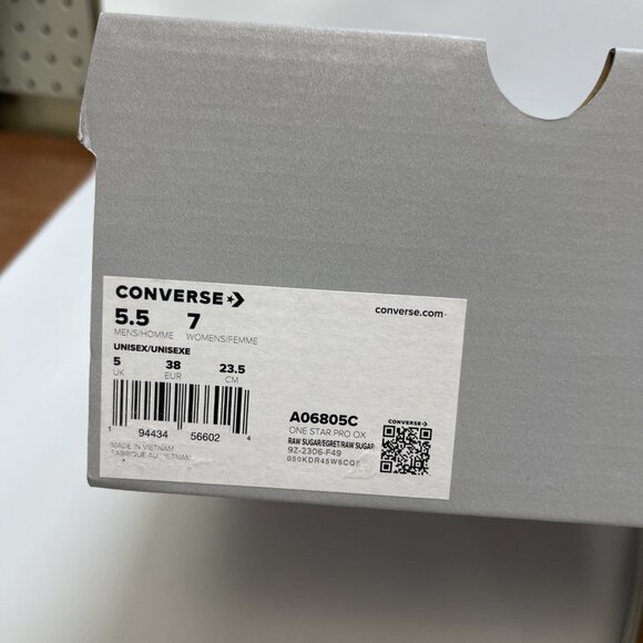 Converse One Star Pro Raw Sugar Brown Women’s Size 7 Brand New With Box - Picture 10 of 12